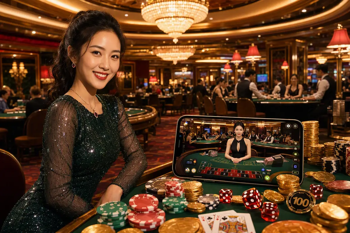 100xuci Casino suasana meja live dealer